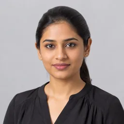 Portrait of Priya Raman, Media Buyer at the illustrative agency